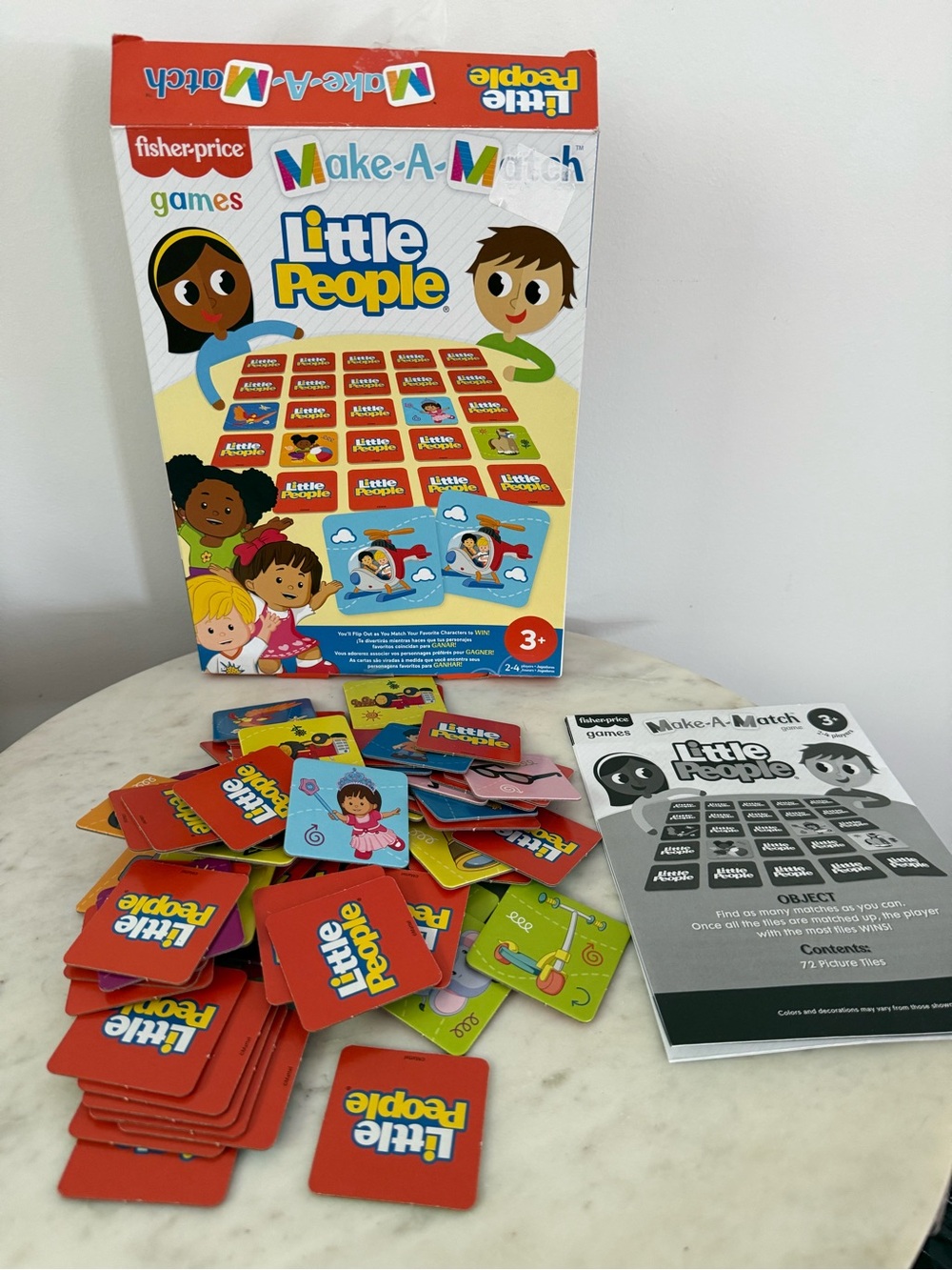 Fisher-Price Little People Make-A-Match Game, 72 Cards, Ages 3+, 2021 COMPLETE